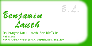 benjamin lauth business card